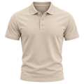 Premium Cotton Piqué Polo Shirt – Sand Beige | Jorven Sllate
