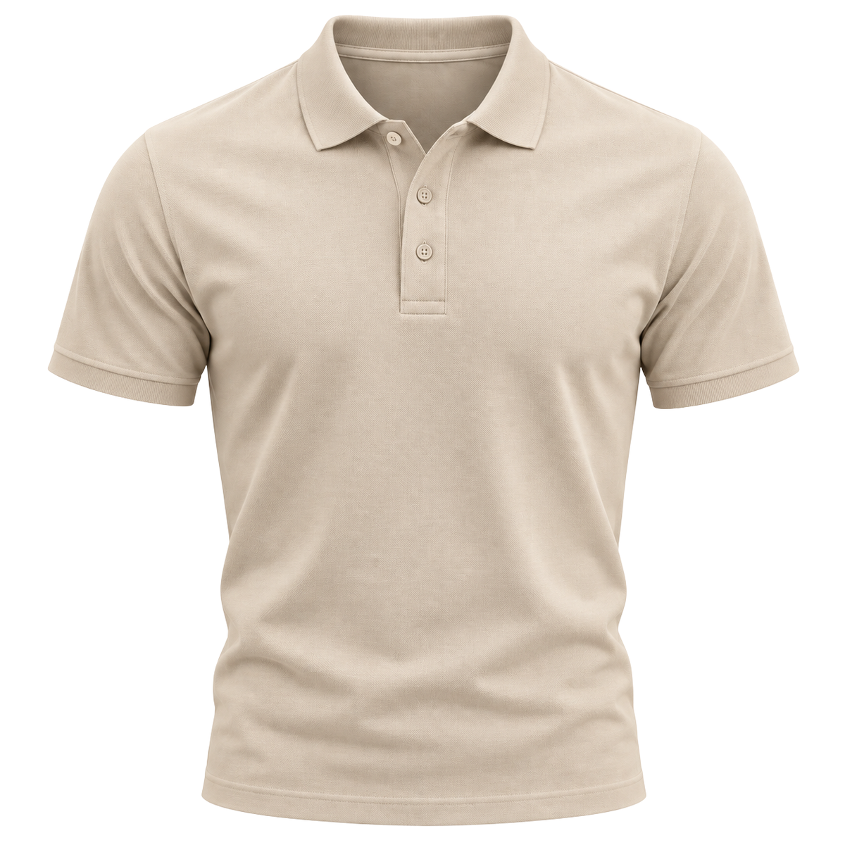 Premium Cotton Piqué Polo Shirt – Sand Beige | Jorven Sllate