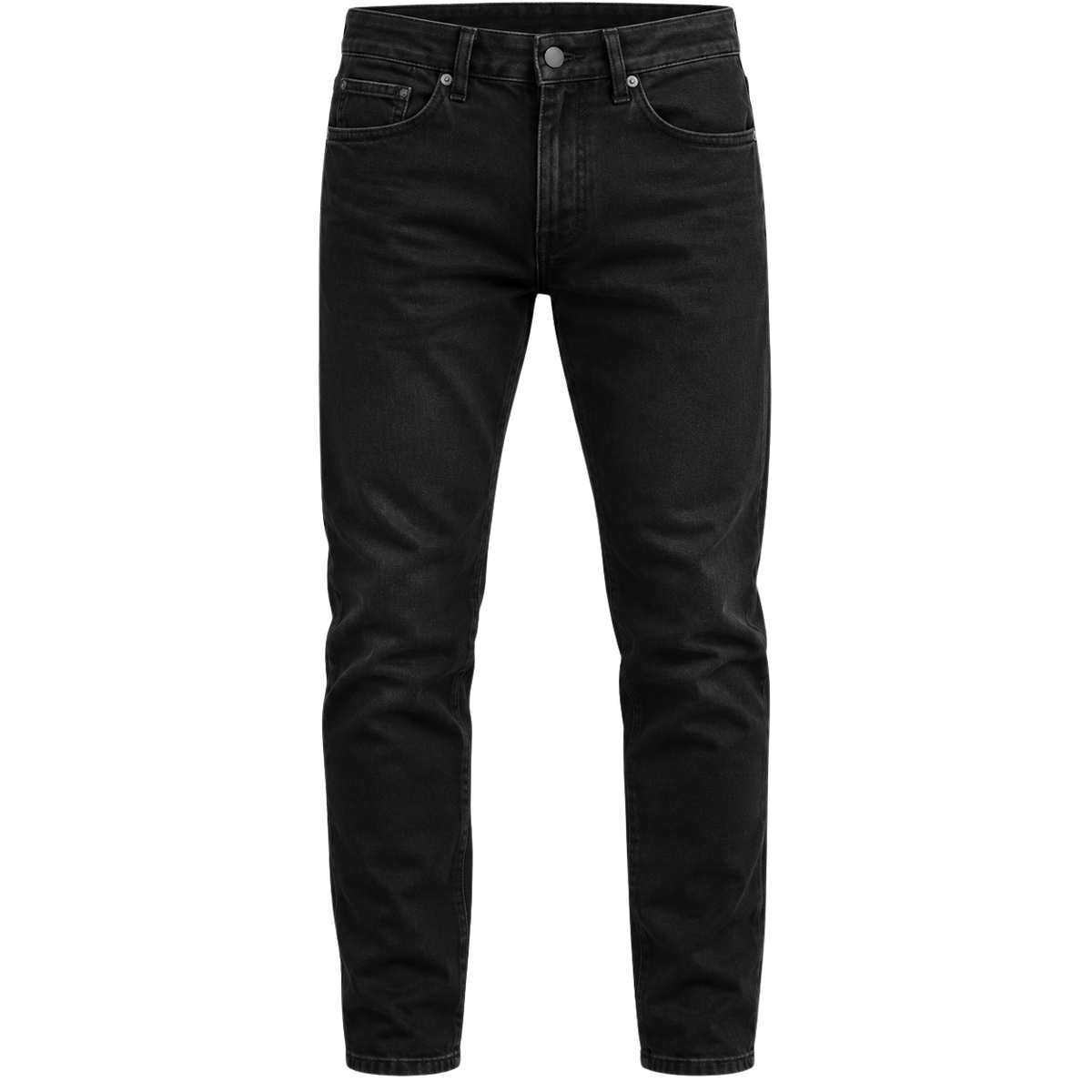 Premium Slim-Fit Denim Jeans – Jet Black | Jorven Sllate