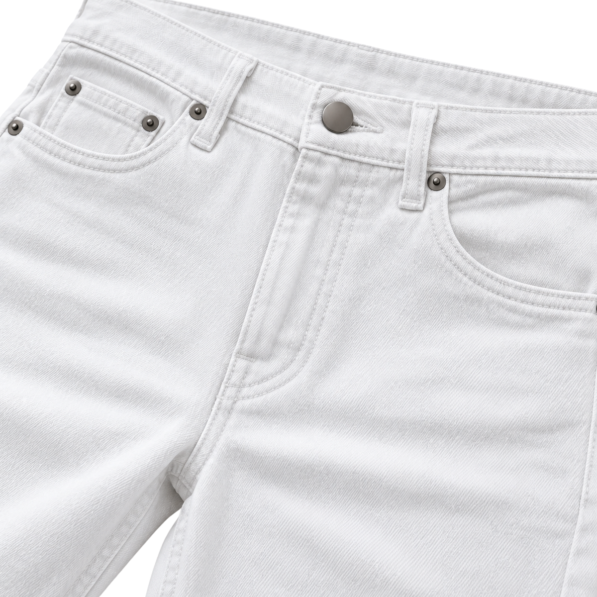 Premium Slim-Fit Denim Jeans – Crisp White | Jorven Sllate