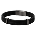 Premium Suede Bracelet with Gunmetal Clasp – Black | Jorven Sllate
