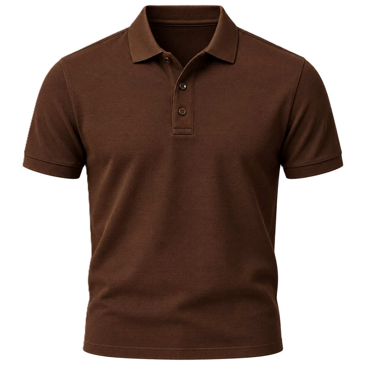Premium Cotton Piqué Polo Shirt – Chocolate Brown | Jorven Sllate